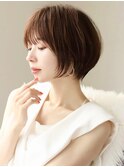 ショートボブ髪型30代40代50代前髪あり前髪なし面長丸顔【倉田】