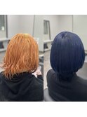 ブルーブラック高知美容院オイルカラー