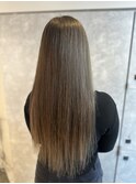 プルエクステ/オリーブグレージュ/ケアブリーチ/心斎橋エクステ