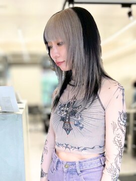 ファイブバイジエクト 堀江(FIVE by The Ect) 似合わせデザインカラー◇ホワイトブロンド・セクションカラー