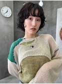 パーマボブ、レイヤーボブ、ウェーブヘア、ゆったりパーマ