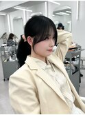 前髪顔まわり韓国ヘアレイヤーカットサイドバンク2wayバンク韓国