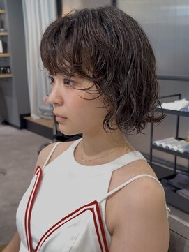 ノラ ギンザ(NORA GINZA) ドライパーマゆるめパーマウルフパーマミディアムパーマ銀座暗髪