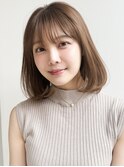 レイヤーカット愛されシースルーバング結べるボブうる艶髪