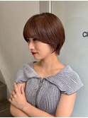 ショートカット/髪質改善縮毛矯正白髪ぼかしレイヤーカラーボブ