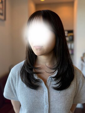 シェール(cher) レイヤーカット/ミディアム/髪質改善【cher西宮北口：MAYA】