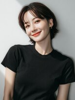 カミラボ(KAMI LABO)&nbsp;ショートボブ 前髪なし 髪質改善ストレート 暗髪 艶髪