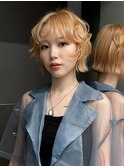 ボブショートミディアムブリーチハイトーン_F30990