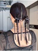 韓国ヘアロングおくれ毛ダークアッシュ_ba576881