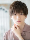 ダークアッシュナチュラル学生ダウンバングメンズショートa1上尾
