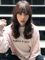 クーエフー(coo et fuu)&nbsp;厚めバングのセミロングをデジタルパーマでガーリーに♪藤沢2