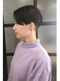 ハンサムショート刈り上げ_くびれヘアアプリコットオレンジ