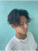 ラフ前下がりメンズボブ