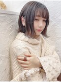 モカベージュ×ボブ