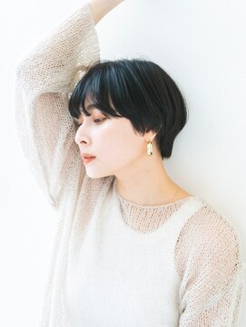 ヴォーチェ フォーヘアー(VOCE for hair) 大人かわいい耳掛けハンサムひし形束感ショートぱつっとボブ