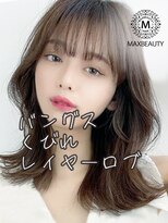 バングスくびれレイヤーロブヘア【銀座/東京駅】