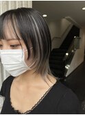 インナーグレージュカラー/小顔/ネビージュ/ボブルフ/ブリーチ