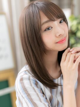 カバーヘア ブリス 上尾西口店(COVER HAIR bliss) ★斜めバンググレージュカラー美髪艶ストレート20代30代40代★9