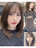 小顔★レイヤーカット《京佳》にお任せ★天使の艶トリートメント