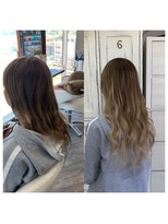 クラン ヘアーアンドスタジオ(CLAN hair & studio)&nbsp;ハイトーンエクステブリーチインナーミルクティーベージュ