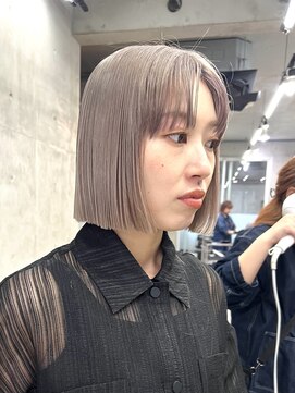 ソルトウォーター(SALT WATER) ボブ/シアベージュ/韓国ヘアー/ブリーチあり/恵比寿/