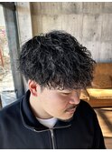波巻きパーマ