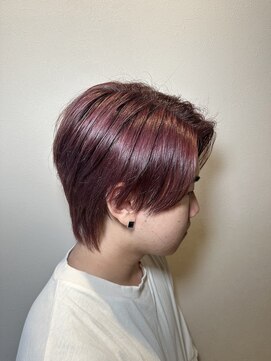 トラッド(TRAD) センターパート×カシスピンクカラー