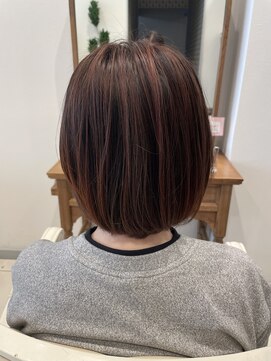 ヘアデザインロアール アリオ倉敷店(Hair Design Loire) ハイライト・白髪ぼかし・艶ボブ・インナーカラー