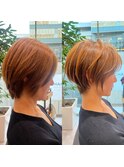 前下がりショート/前髪あり/斜めバング/30代/40代【橋本】