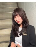 レイヤーカット/ロングレイヤー/ダークグレージュ