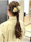 振袖アレンジ/成人式ヘアセット/編みおろし/zest吉祥寺石川ひな