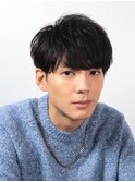 爽やか好印象サイドパート 刈り上げマッシュ ニュアンスパーマ