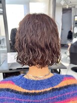 ヴェイン 渋谷(vain)&nbsp;切りっぱなしボブレイヤーボブパーマショートヘアワインレッド
