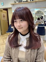 ロンドプランタン 恵比寿(Lond Printemps)&nbsp;ブリーチなしチェリーブラウン髪質改善縮毛矯正酸性ストレート