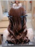 ハーフツイン ~結婚式お呼ばれヘアアレンジ~
