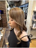 ハイライト×ミルクティーベージュ