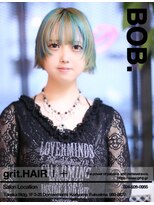 グリット ヘアープラス(grit.HAIR|+) 【grit.】郡山レイヤーボブ/透明感カラー