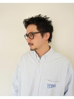 シー クルー 渋谷(C crew) クセ毛風ラフショート × ピンパーマ