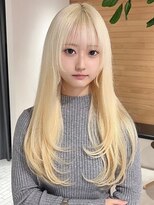 フリーク(FLEEK)&nbsp;シースルーバング×ハイトーンロング