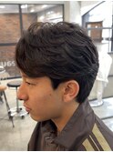 大分フェザーパーマ刈り上げレイヤーショートカットメンズパーマ