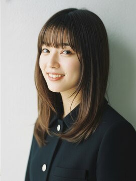 コトナ 越谷店 セミロング20代30代ストレートレイヤー前髪なし前髪あり越谷