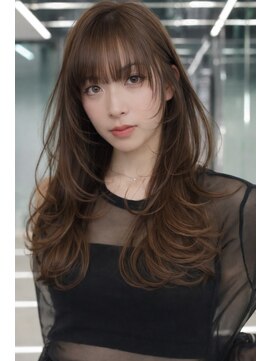 シュルール 所沢プロぺ通り店(chorule) オリーブブラウン×ロングレイヤー