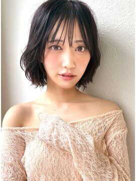 カバーヘア 上尾西口店(COVER HAIR) 小顔ボブパーマ似合わせオリーブグレーブリーチなしカラーp上尾