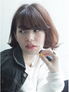 アールサロンサカエ(Rr SALON SAKAE) 【Rr SALON】艶暖色ブラウン×外ハネボブ