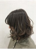 グラデーションカラー/フレンチカジュアル/カーキベージュ/20代