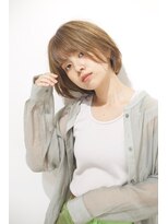 レンジシ オモテサンドウ(RENJISHI omotesando)&nbsp;オリーブベージュのショートボブ