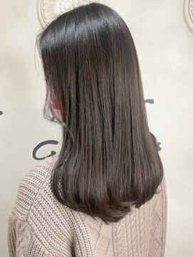 オースト ヘアー ステラ 新宿店(Aust hair Stella) 【髪質改善】酸性リンゴストレート×ダークグレージュ　K