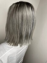 フロート 小阪店(float)&nbsp;グレーカラー_マロンベージュ Aラインボブ かきあげ