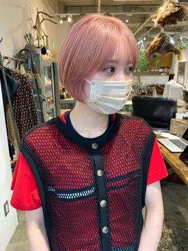 ナルヘアー 越谷(Nalu hair) ダブルカラー/ピンクアッシュ/マッシュショート