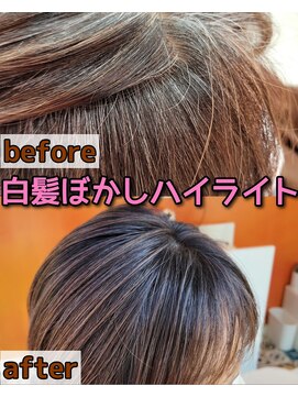 トウカ 南流山店(TOUKA) グラボブ×白髪ぼかしハイライト